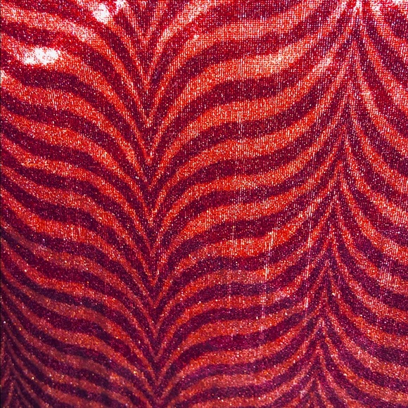 FREE PEOPLE Holiday Red Velvet Chevron Flare Pants - Picture 3 of 3